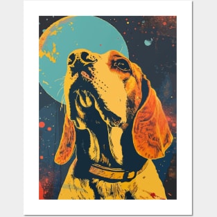 Beagle dog grunge portrait Posters and Art